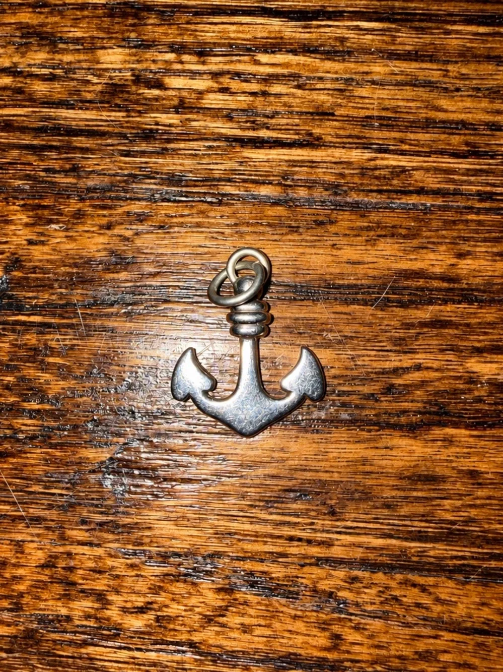 A.P.C. Silver Stylized Anchor Pendant Nautical Designer APC Paris France